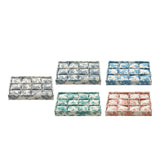 Maxbell Watch Tray Linen Bracelet Bangle Jewelry Organizer Box for Drawer Store Home gray