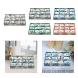 Maxbell Watch Tray Linen Bracelet Bangle Jewelry Organizer Box for Drawer Store Home gray