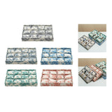 Maxbell Watch Tray Linen Bracelet Bangle Jewelry Organizer Box for Drawer Store Home gray