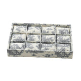 Maxbell Watch Tray Linen Bracelet Bangle Jewelry Organizer Box for Drawer Store Home gray