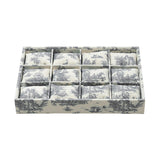 Maxbell Watch Tray Linen Bracelet Bangle Jewelry Organizer Box for Drawer Store Home gray