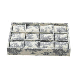 Maxbell Watch Tray Linen Bracelet Bangle Jewelry Organizer Box for Drawer Store Home gray