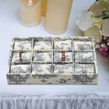 Maxbell Watch Tray Linen Bracelet Bangle Jewelry Organizer Box for Drawer Store Home gray