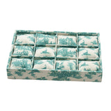 Maxbell Watch Tray Linen Bracelet Bangle Jewelry Organizer Box for Drawer Store Home green