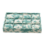 Maxbell Watch Tray Linen Bracelet Bangle Jewelry Organizer Box for Drawer Store Home green