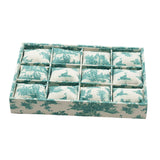 Maxbell Watch Tray Linen Bracelet Bangle Jewelry Organizer Box for Drawer Store Home green