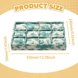 Maxbell Watch Tray Linen Bracelet Bangle Jewelry Organizer Box for Drawer Store Home green