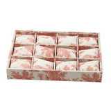 Maxbell Watch Tray Linen Bracelet Bangle Jewelry Organizer Box for Drawer Store Home red