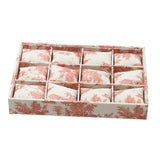 Maxbell Watch Tray Linen Bracelet Bangle Jewelry Organizer Box for Drawer Store Home red