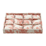 Maxbell Watch Tray Linen Bracelet Bangle Jewelry Organizer Box for Drawer Store Home red