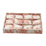 Maxbell Watch Tray Linen Bracelet Bangle Jewelry Organizer Box for Drawer Store Home red