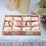 Maxbell Watch Tray Linen Bracelet Bangle Jewelry Organizer Box for Drawer Store Home red