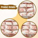 Maxbell Watch Tray Linen Bracelet Bangle Jewelry Organizer Box for Drawer Store Home red