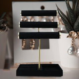 Maxbell Bracelet Holder Display Jewelry Holder Organizer for Watch Rings Living Room Black