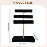 Maxbell Bracelet Holder Display Jewelry Holder Organizer for Watch Rings Living Room Black