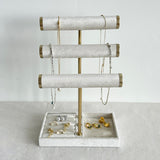 Maxbell Bracelet Holder Display Jewelry Holder Organizer for Watch Rings Living Room White