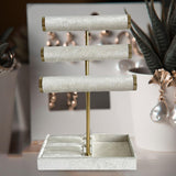 Maxbell Bracelet Holder Display Jewelry Holder Organizer for Watch Rings Living Room White