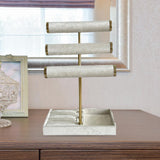 Maxbell Bracelet Holder Display Jewelry Holder Organizer for Watch Rings Living Room White