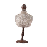 Maxbell Necklace Mannequin Stand Holder Jewelry Display Bust 16x36cm with Flower