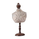 Maxbell Necklace Mannequin Stand Holder Jewelry Display Bust 16x36cm with Flower