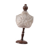 Maxbell Necklace Mannequin Stand Holder Jewelry Display Bust 16x36cm with Flower