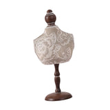 Maxbell Necklace Mannequin Stand Holder Jewelry Display Bust 16x36cm with Flower