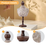 Maxbell Necklace Mannequin Stand Holder Jewelry Display Bust 16x36cm with Flower