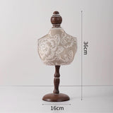 Maxbell Necklace Mannequin Stand Holder Jewelry Display Bust 16x36cm with Flower