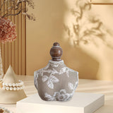 Maxbell Necklace Mannequin Stand Holder Jewelry Display Bust 18x22cm with Flower