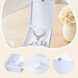 Maxbell Jewelry Organizer Storage Tray for Rings Bracelet Earrings Necklace for Show White