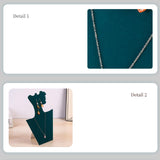 Maxbell Velvet Necklace Display Soft Jewelry Display for Shop Show Home Use Business Green
