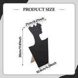 Maxbell Velvet Necklace Display Soft Jewelry Display for Shop Show Home Use Business Black