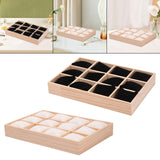 Maxbell Bracelet Storage Tray Practical Watch Display Case for Dresser Jewelry Store Black Velvet