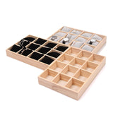 Maxbell Bracelet Storage Tray Practical Watch Display Case for Dresser Jewelry Store Black Velvet