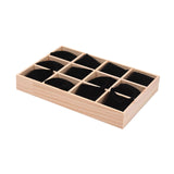 Maxbell Bracelet Storage Tray Practical Watch Display Case for Dresser Jewelry Store Black Velvet
