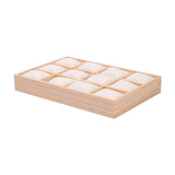 Maxbell Bracelet Storage Tray Practical Watch Display Case for Dresser Jewelry Store White Velvet