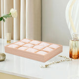 Maxbell Bracelet Storage Tray Practical Watch Display Case for Dresser Jewelry Store White Velvet