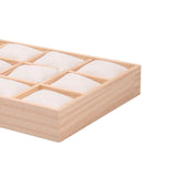 Maxbell Bracelet Storage Tray Practical Watch Display Case for Dresser Jewelry Store White Velvet