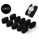 Maxbell 10 Pieces Watch Pillows Jewelry Display Accessories for Jewelry Box Showcase Black Velvet