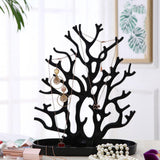 Maxbell Jewelry Display Stand Ornament Elegant Tree Tower Rack for Necklace Earrings Black