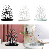 Maxbell Jewelry Display Stand Ornament Elegant Tree Tower Rack for Necklace Earrings Black