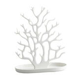 Maxbell Jewelry Display Stand Ornament Elegant Tree Tower Rack for Necklace Earrings White