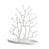 Maxbell Jewelry Display Stand Ornament Elegant Tree Tower Rack for Necklace Earrings White