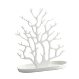 Maxbell Jewelry Display Stand Ornament Elegant Tree Tower Rack for Necklace Earrings White