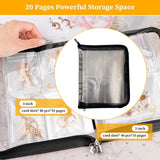 Maxbell Jewelry Storage Book Card Holder Pouch Clear for Postcard Souvenir Ear Ring