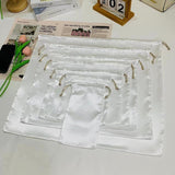 5Pcs Jewelry Pouch with Drawstring Satin Gift Bags for Stones Trinkets Beads 14x24cm