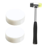 Round Nylon Bench Block Maintenance Working Board for Ring Bracelet Crafting 2Pcs with Hammer
