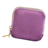 Double Layer Pouch Storage Bag Mom Wife Small Travel Jewelry Case Organizer Pink Violet