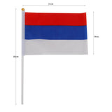 Maxbell 12pcs Hand Waving Russian Flags
