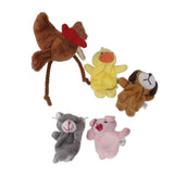 Set of 5pcs Finger Puppets- the Little Red Hen